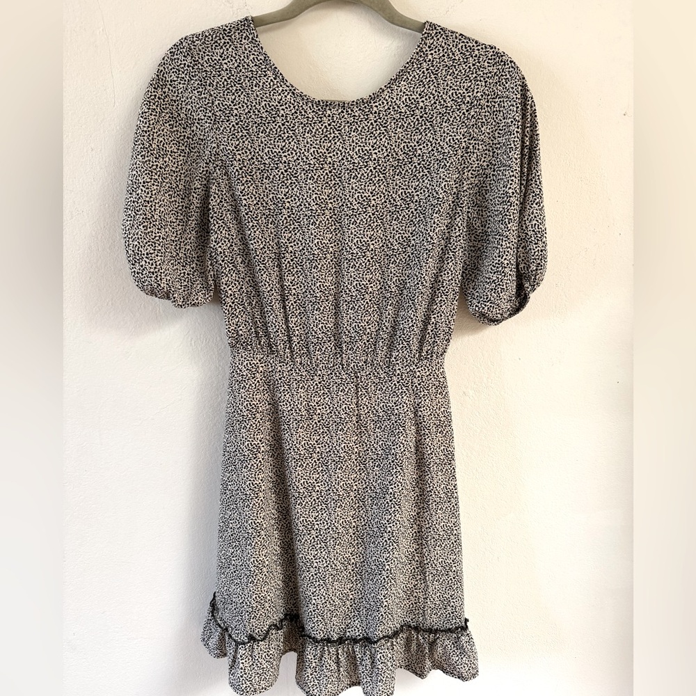 Sienna sky small mini dress in cream and black print